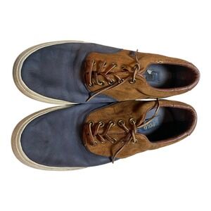 Polo‎ Ralph Lauren Leather Lace Up Sneakers Casual Shoes Two Tone 10D
